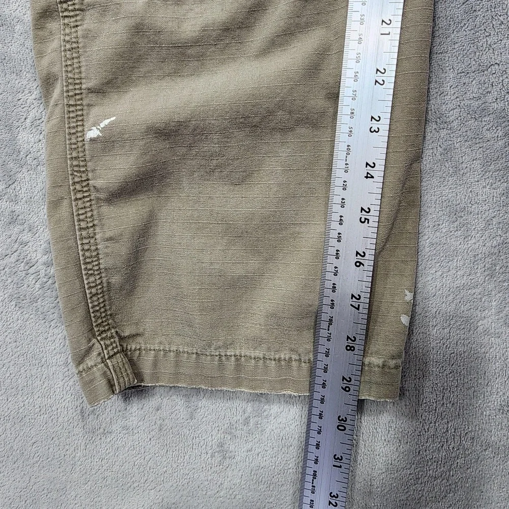 Carhartt Pants Mens 32x30* Beige Relaxed Fit Double Front Ripstop Cargo Utility